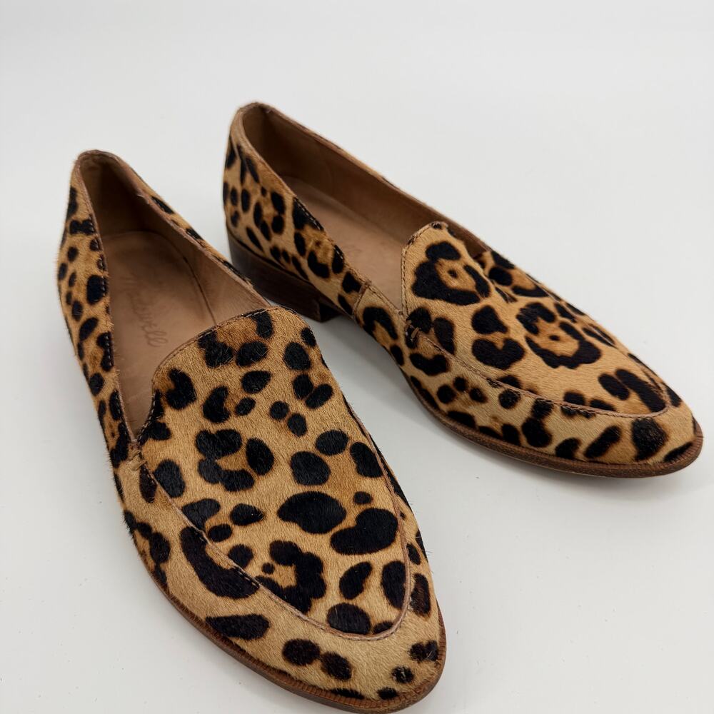 Madewell Frances Loafers Leopard Print Calf Hair Animal Print Womens 7.5 - Picture 2 of 13